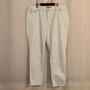 Talbots 14P Mint Green Five Pocket Stretch Jeans Simply Flattering Collection